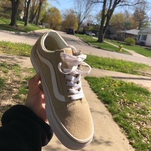 Vans tan/creme sneaker size 5.5 women’s